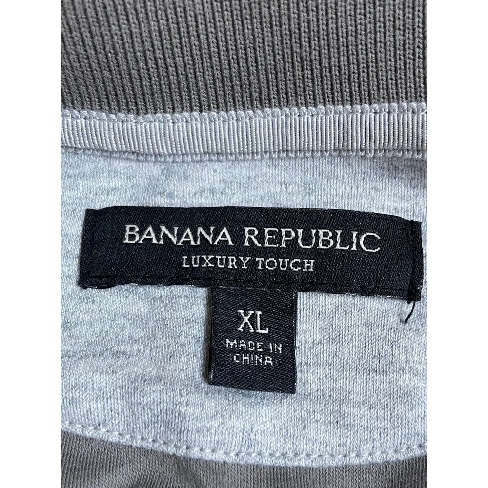 Banana Republic Mens Luxury Touch Polo Short Sleeve Grey Shirt XL